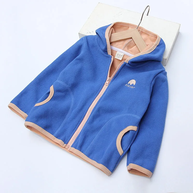 Children New Cute Soft Polar Fleece Hoodies Jacket For Girls Coat Kids Spring Outerwear Winter Korean Clothes Teenage | Детская одежда