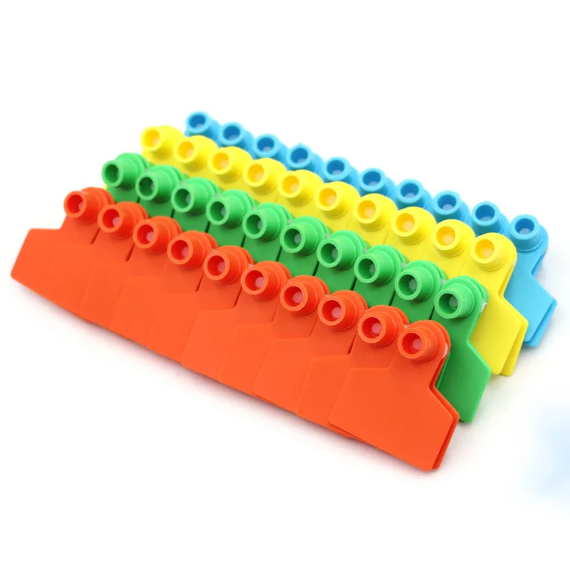 

Blank Ear Tags for Livestock Pig Identification High Quality Tpu Material 4 Colors Farm Animals Tools Ear Tags Pack of 100