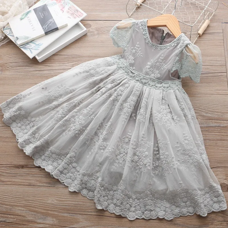Lace Summer Girls Dress 2021 Casual Costume For Clothes 8 Years Little Princess Dresses Cute Children | Детская одежда и обувь
