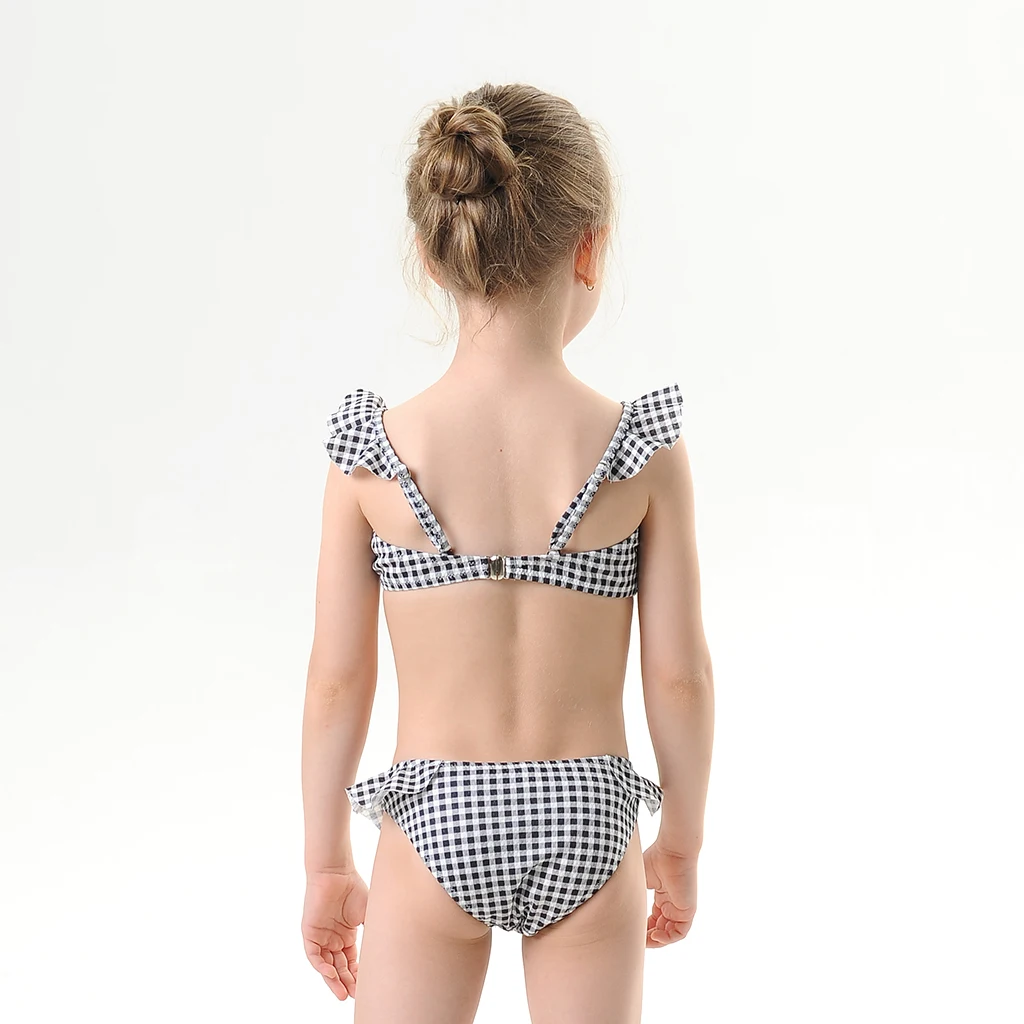 Новинка 2020 комплект бикини для маленьких девочек Классический купальник с