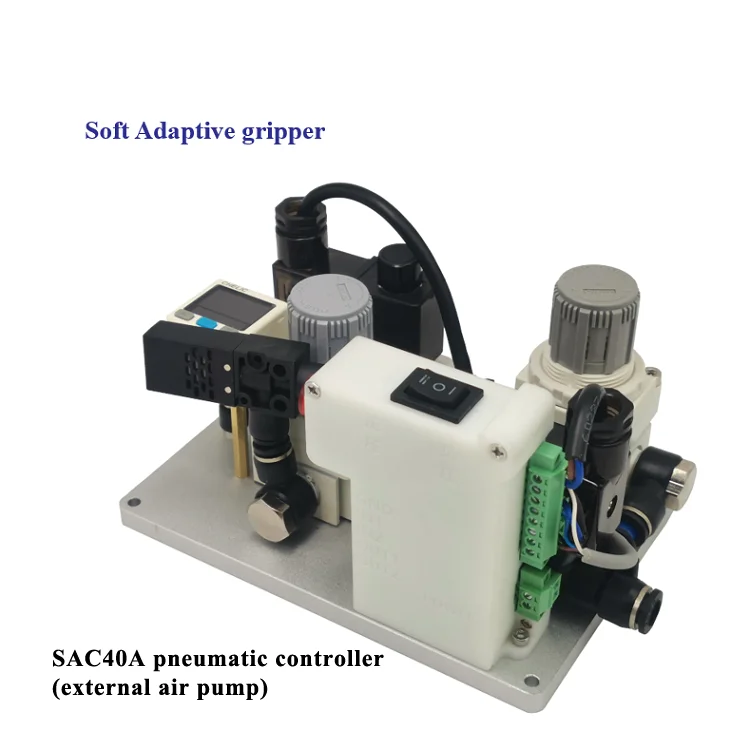 SAC40A Soft Adaptive Mechanical Claw Flexible Mechanical Claw Pneumatic Controller for Air Pump Robot Claw