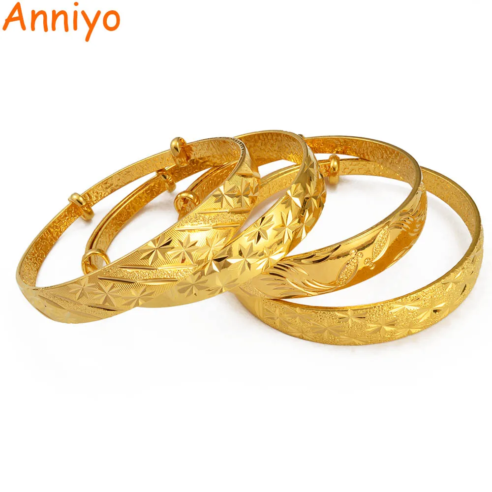 Anniyo (5 моделей) золотые браслеты для женщин и девушек модные африканские Арабские