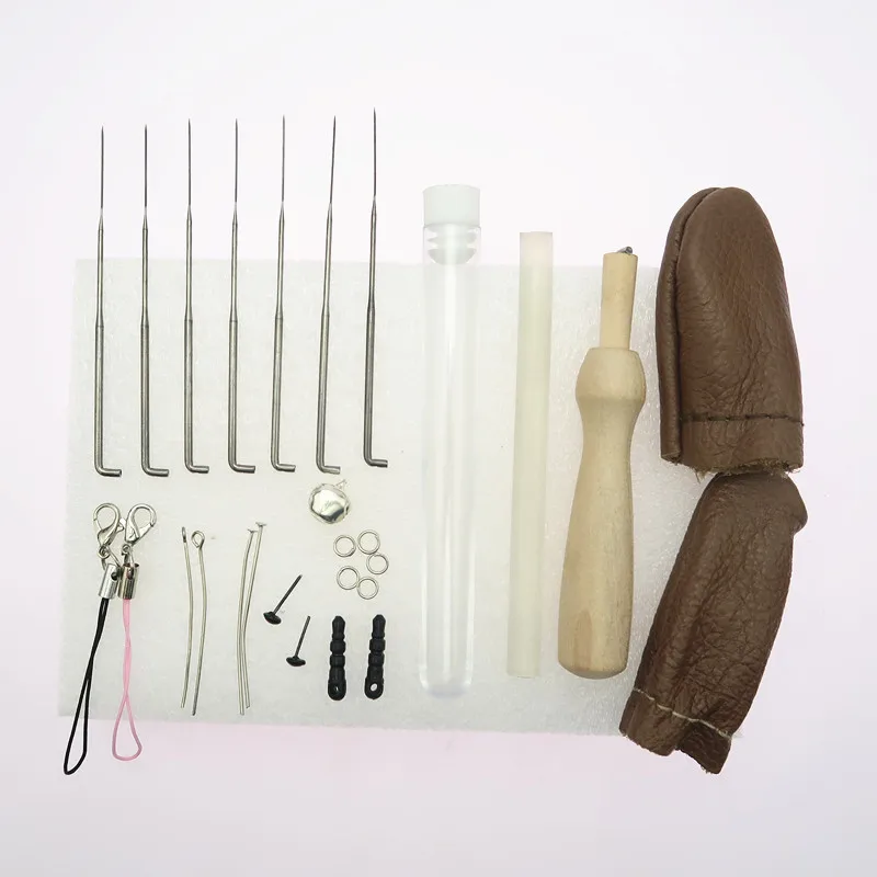 25 цветов набор инструментов для валяния из шерсти и войлока волокнистого