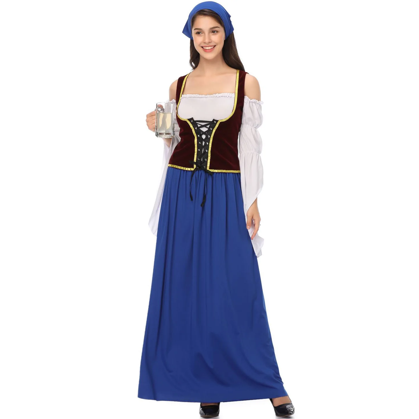 

Shunnige Beer Festival Long Beer Clothing Bavarian Beer Clothing Bar Overalls Germany Spandex Adult Game Animation Role Play 1-3