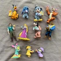 disney lilo stitch mickey mouse minnie mouse figuras anime decoration collectible model toy christmas tree ornament toys kawai