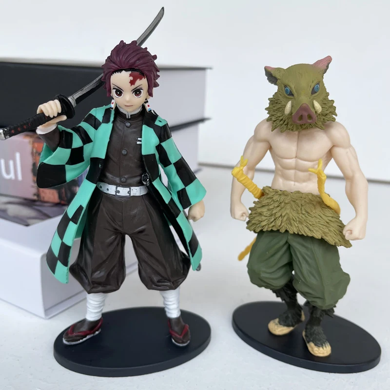

Figuras de accin Kimetsu no Yaiba, estatua de Anime Demon Slayer, modelo Kamado Tanjirou Hashibira Inosuke Agatsuma Zenitsu, ju