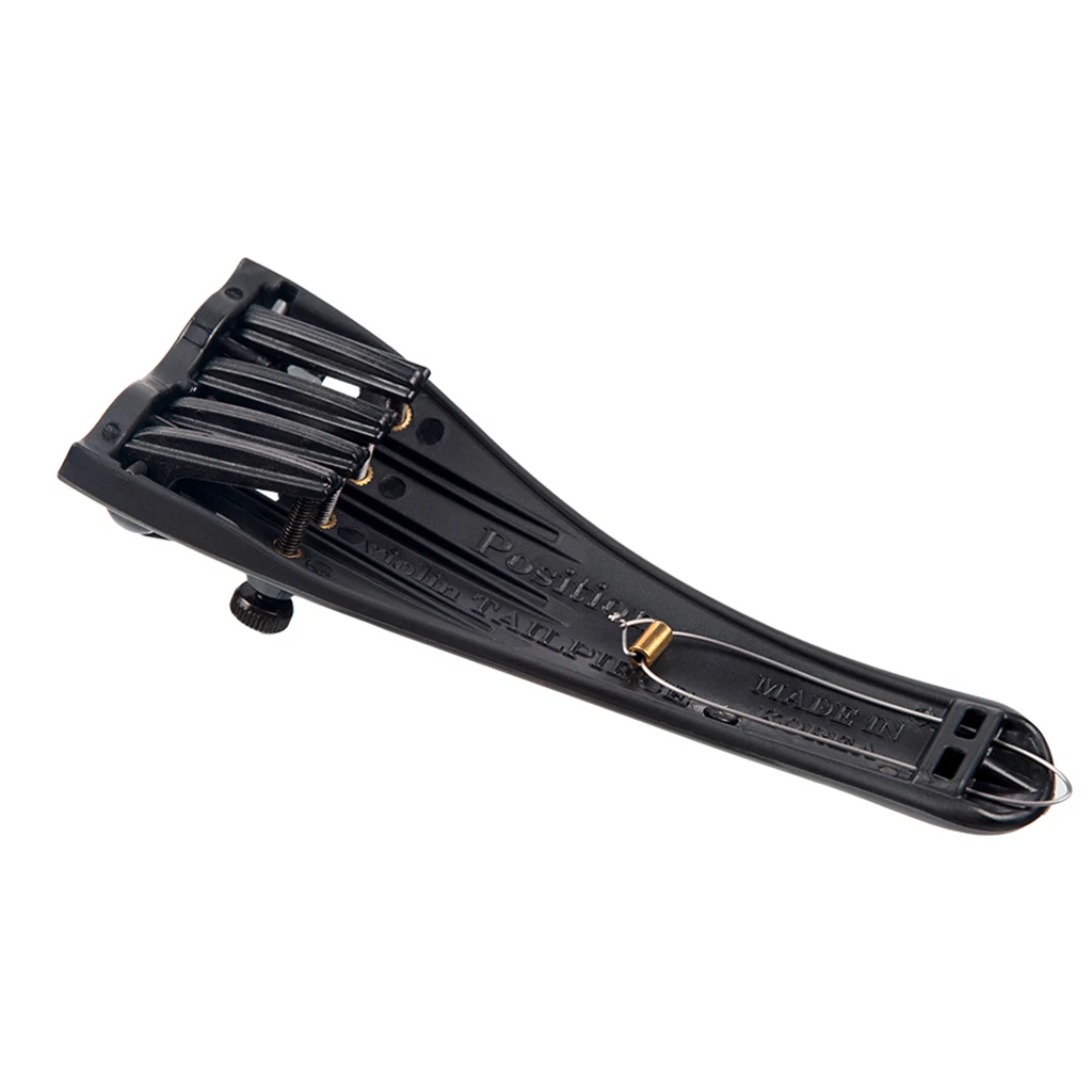

Carbon Fiber Violin Adjustable Tailpiece W/ 4 Tuners For 4-4 Violin Parts