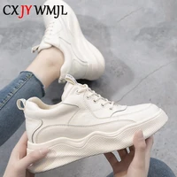 cxjywmjl women platform sneakers increased by 7cm autumn little white shoes ladies winter sports thick bottom vulcanized shoes
