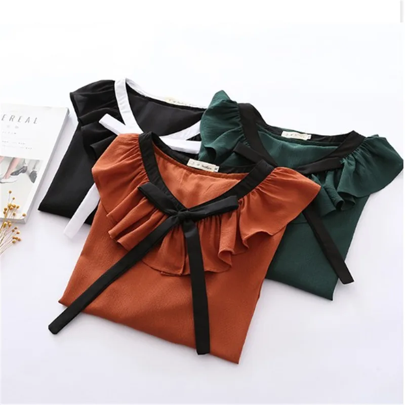 Рубашка женская винтажная черная с длинным рукавом большие размеры|office blouse|blouses