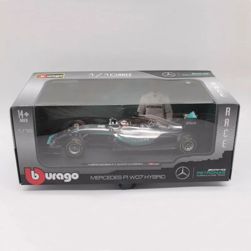 

Bburago 1:18 L. Hamilton 2016 Mercedes F1 W07 Hybrid #44 Metal Racing Vehicle Diecast Pull Back Car Goods Model Toy Collection