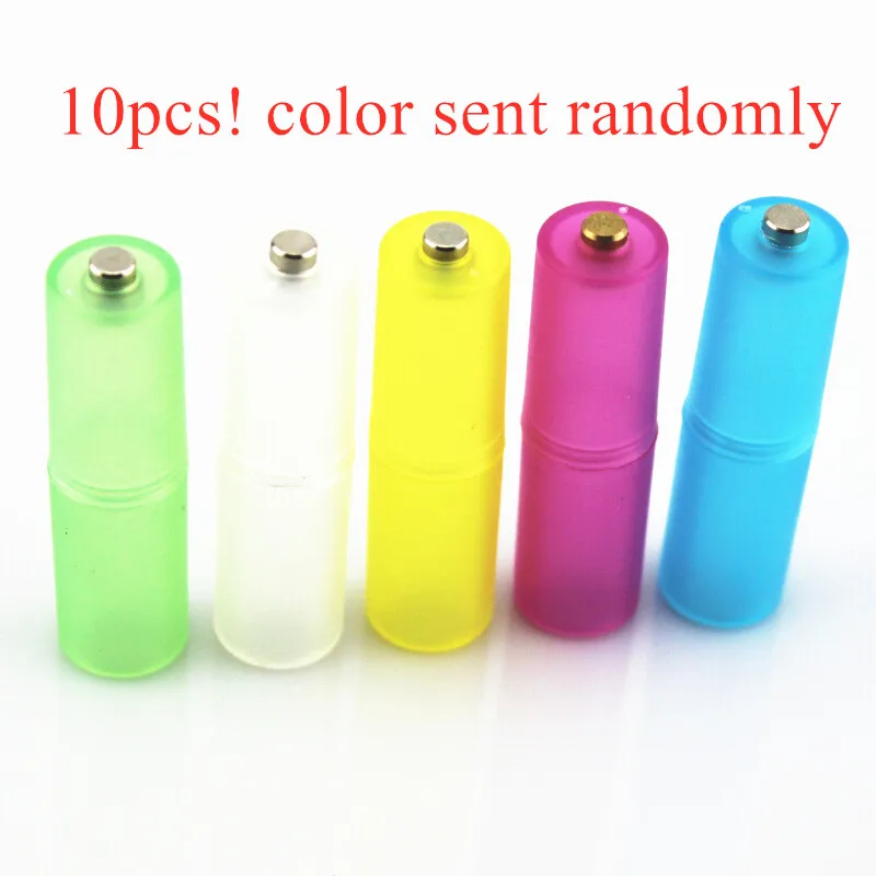 color sent randomly 10 шт.! aaa к aa чехол для преобразователя батареи Пластиковая Электроника Замена батареи Разъем переключатель для батареи коробка Dropshiping - Цвет: color sent randomly