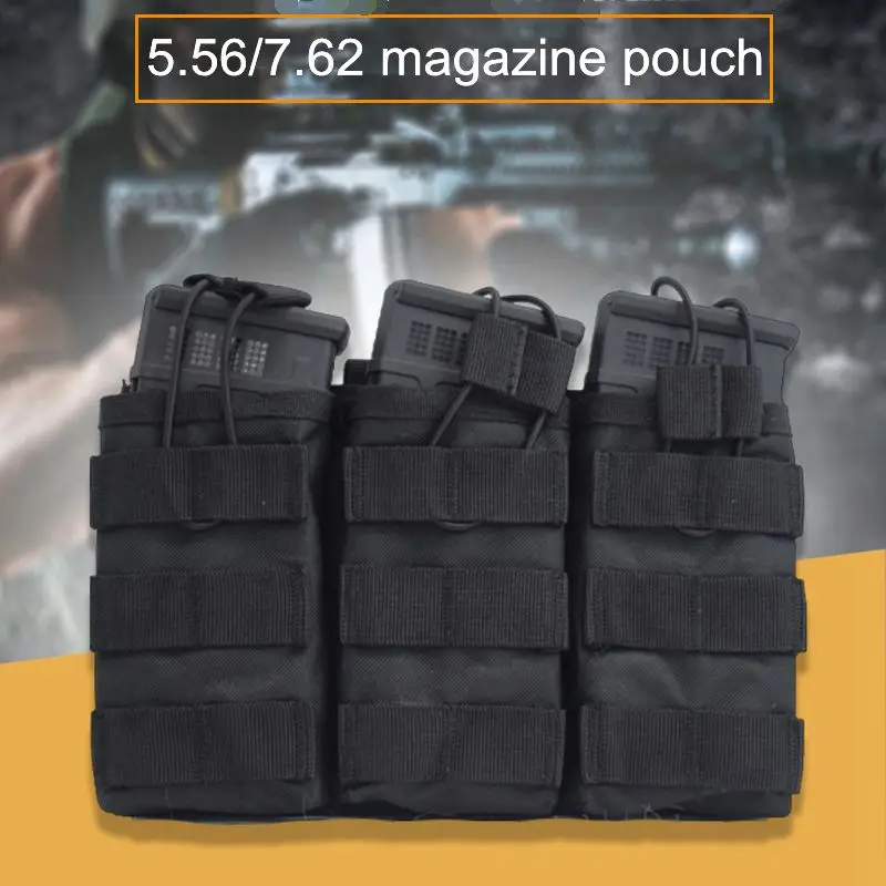 Good Quality 1000D Nylon Paintball Airsoft Pouch MOLLE Single / Double / Triple Magazine Pouch  Rifle Mag Pouch
