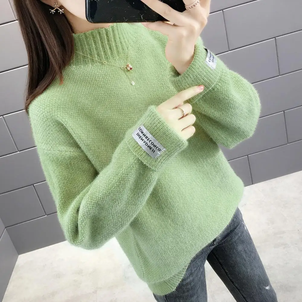 SURMIITRO Cashmere Knitted Sweater Women Turtleneck Autumn Winter 2020 Long Sleeve Jumper Korean Pullover Female Knitwear | Женская
