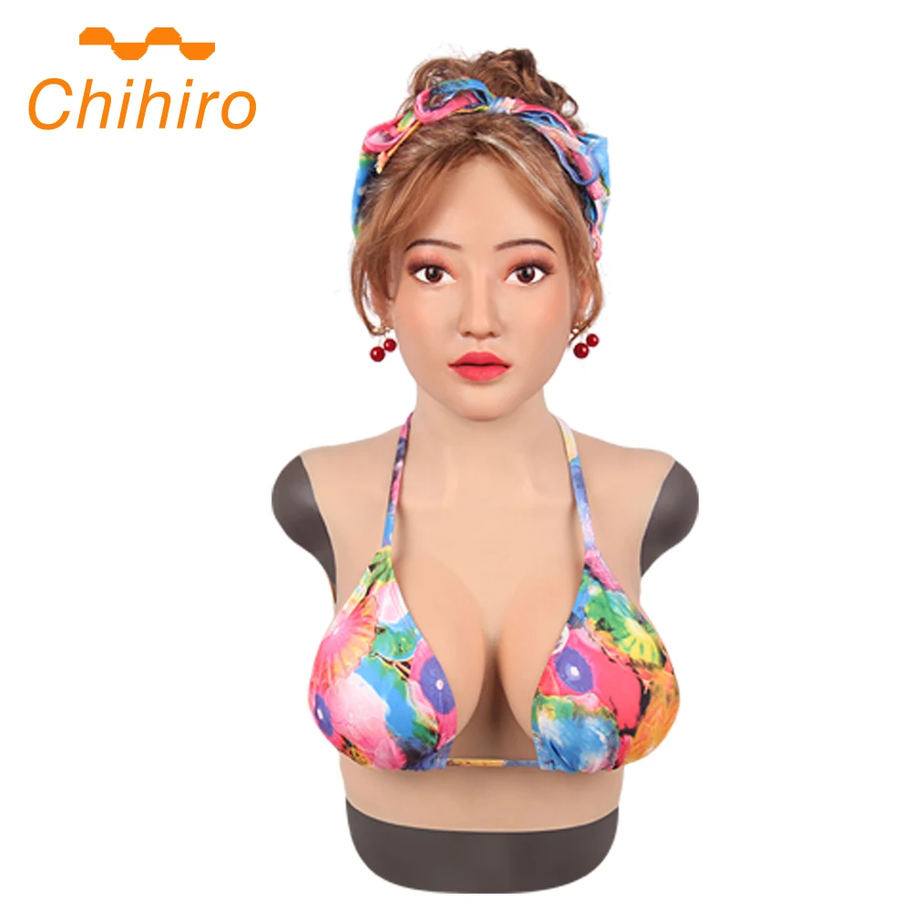 

Female Sophia Realistic Soft Silicone Masks with Breast Forms Crossdressing Silicone Mask For Transvestite Cosplay Make up Mask