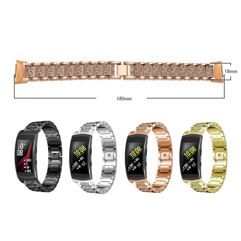 Ремешок из нержавеющей стали для Samsung Gear Fit 2/Fit 2 Pro деловой роскошный подарок