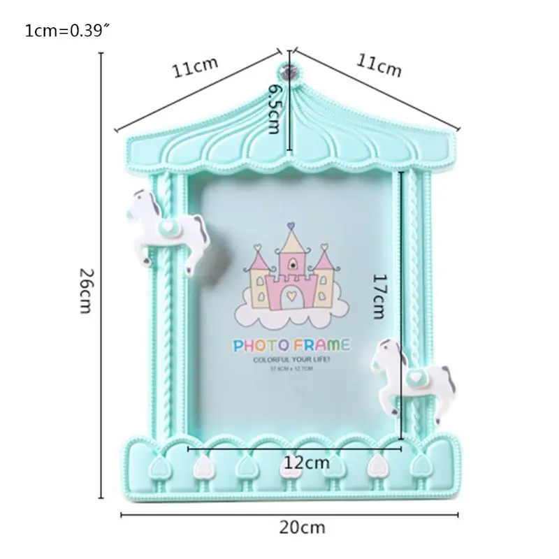 

2021 New Creative Baby Cartoon Trojan Photo Frame Kids Birthday Gift Picture Holder Decor