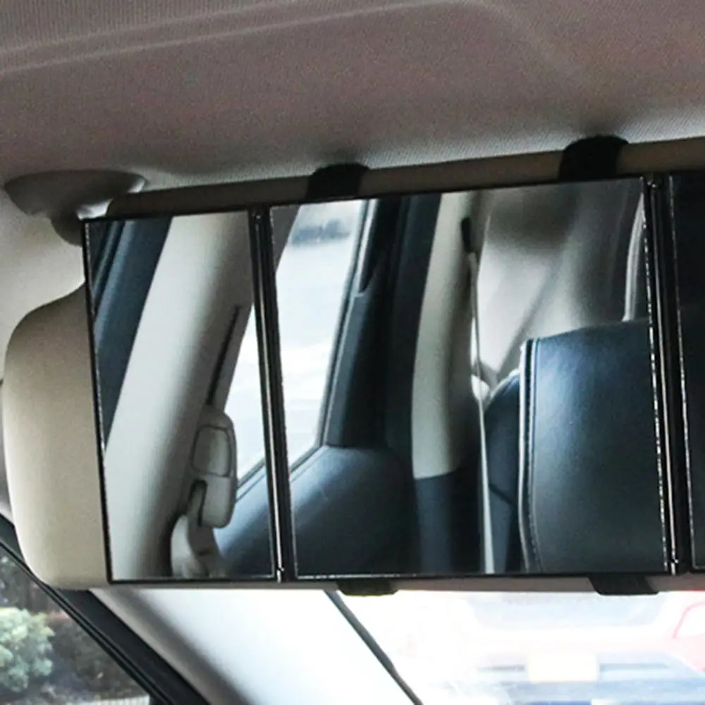 

1PC Car Vanity Folding Car Visor Mirror Adjustable Auto Makeup Tri-fold Folding Mirror For Car Vanity Mirror
