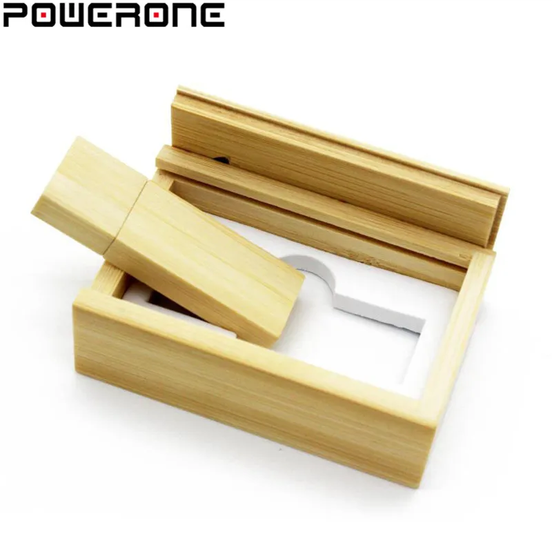 USB флеш накопитель POWERONE деревянный в деревянной коробке 64/8/16/32 ГБ|pen drive memory stick|wooden