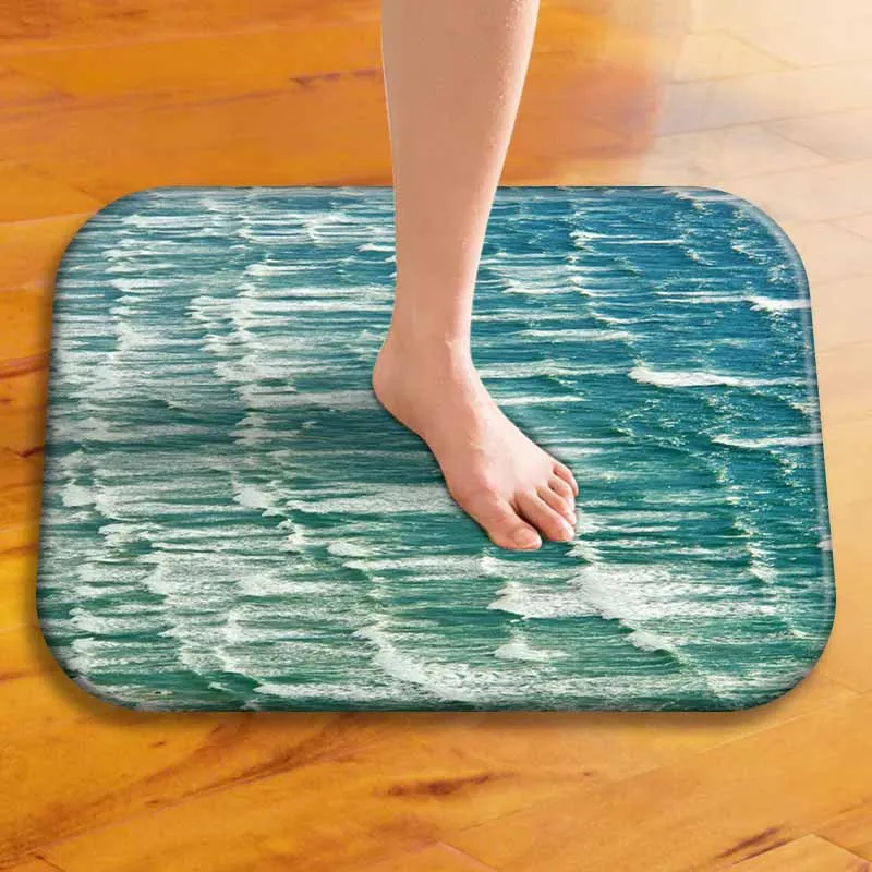 OEM логотип пейзаж пользовательский подарок коврик фланелевый нескользящий для