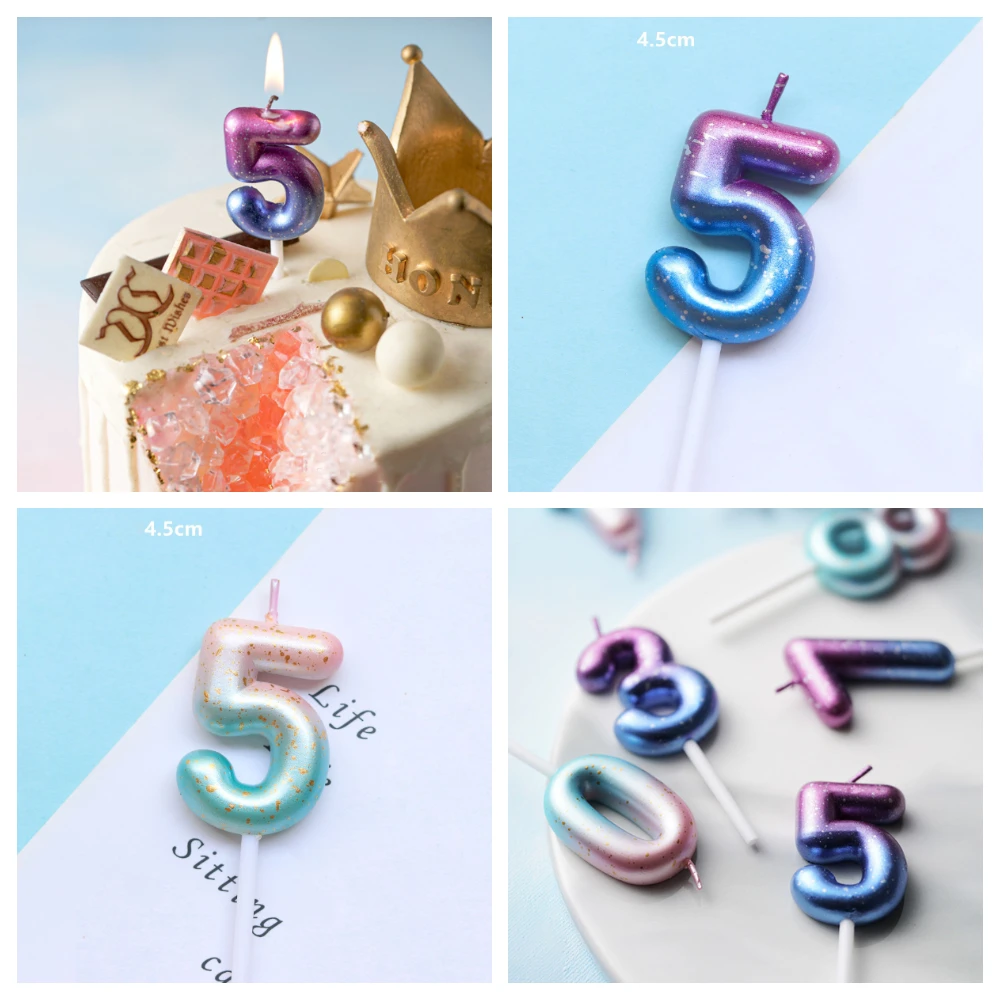 Цифровые свечи в виде звездного неба 1 шт. украшение для торта на день рождения