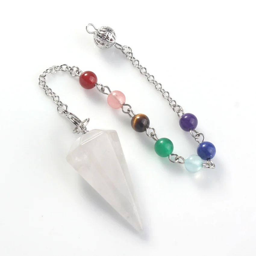 Трендовые бусины Популярные Посеребренная шестиугольная Пирамида рейки маятник