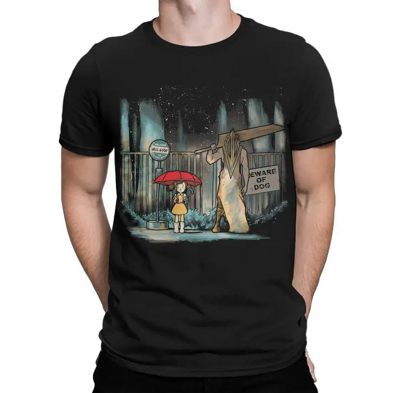 Тихая футболка с изображением холма/Тоторо машапа милая головой пирамиды та же