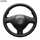 Мягкая черная искусственная кожа ручной работы чехол рулевого колеса автомобиля для BMW E46 E39 330i 540i 525i 530i 330Ci M3 2001-2003