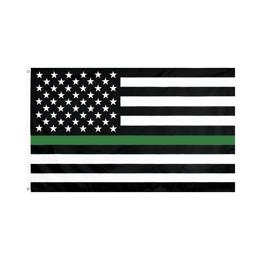 

Вышитый тонкий зеленый флаг Jemony, 90*150 см, полиэстер, США