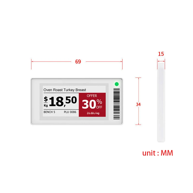 2.1 / 2.9 Inch Eink Screen Price Tag Display Shelf Label Wireless Control Unified Product Information Multiple Sizes | Канцтовары для