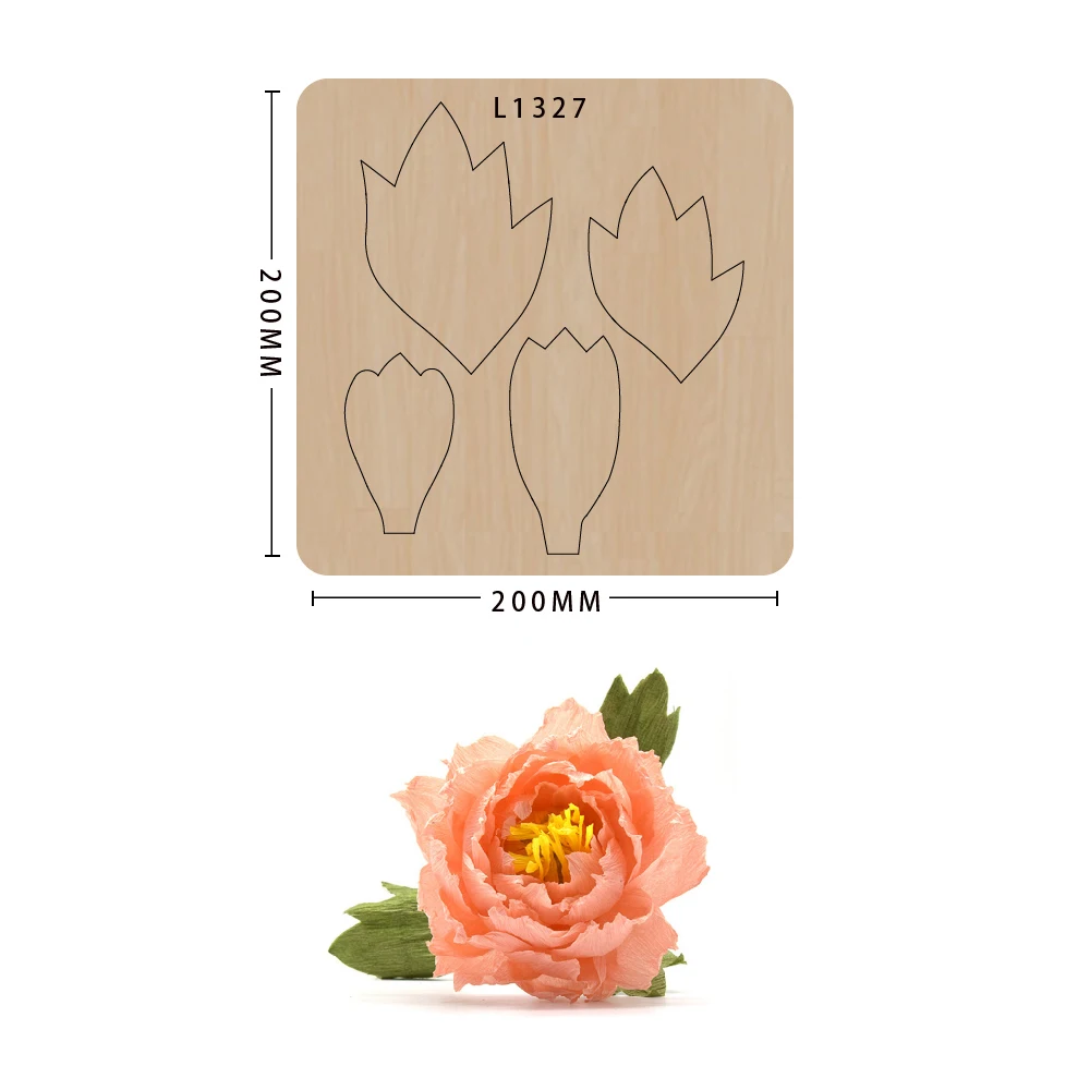 Рождественский подарок мятые пионы деревянные Вырубные штампы скрапбукинг