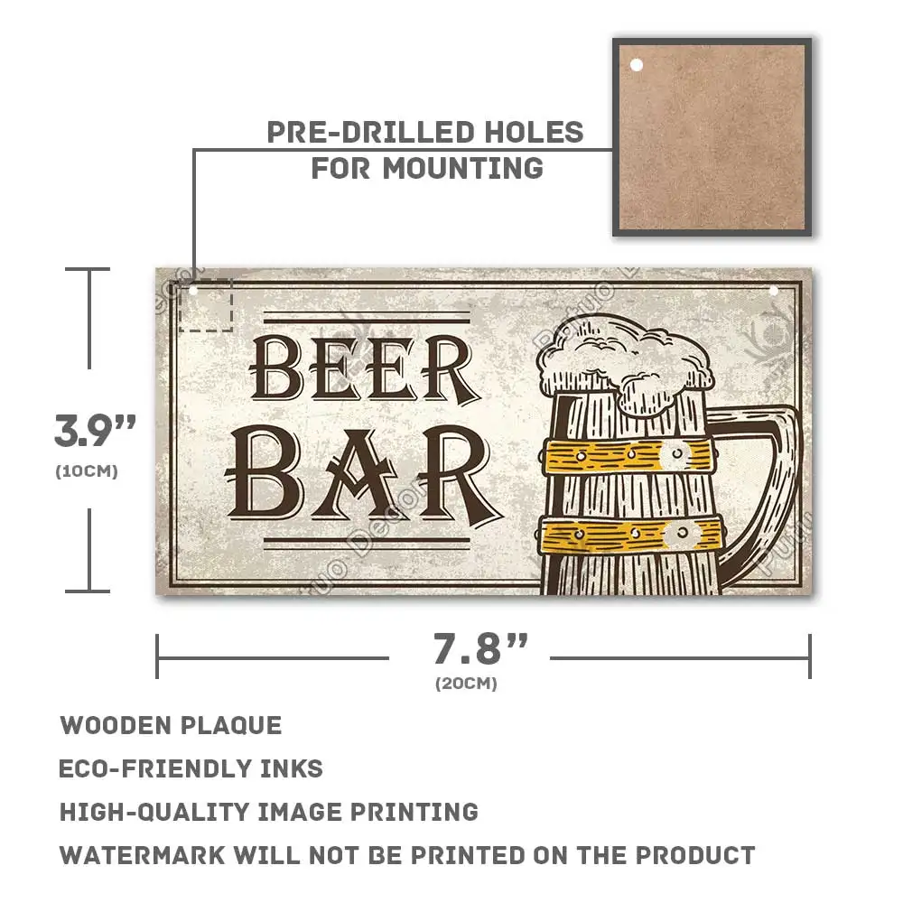 putuo decor pub signs wooden plaque summer beer plaques for beach bar house door hanging wall decor sign bar pub wall decoration free global shipping
