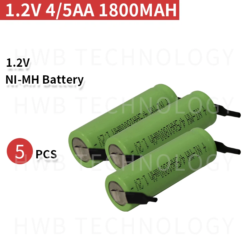 5 шт./лот KX Оригинальный Новый 1 2 в 4/5AA 1800 мАч Ni Mh 4/5 AA перезаряжаемая батарея с