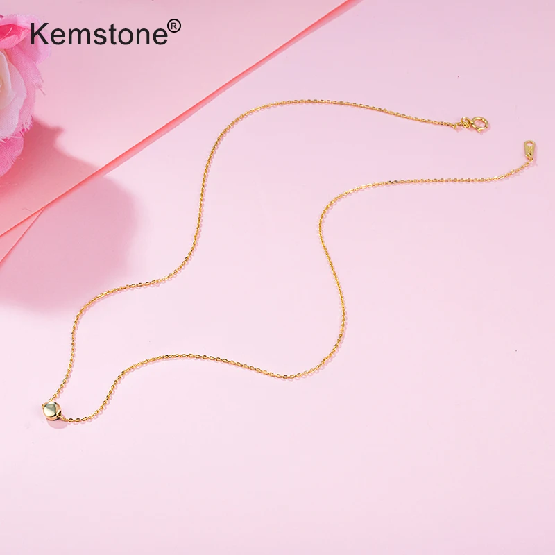 Kemstone Gold Bean кулон ожерелье ювелирные изделия подарок для женщин | Украшения и