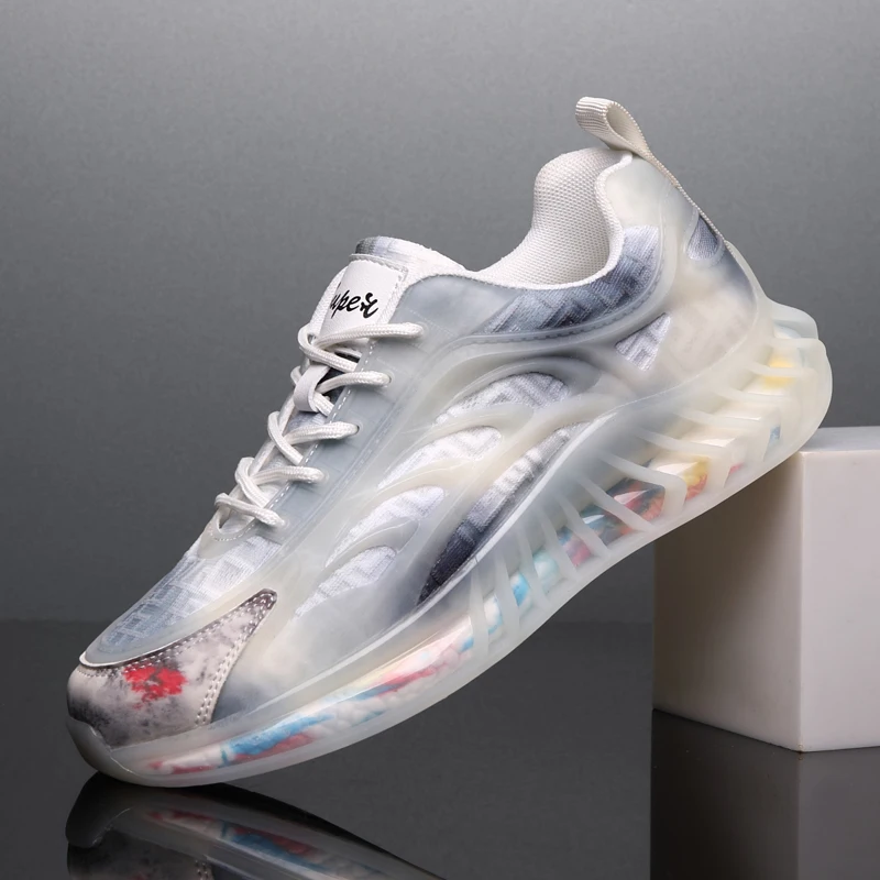 

Мужская модная обувь, модная трендовая дизайнерская мужская уличная одежда, кроссовки, повседневные мужские белые кроссовки, дышащие мужск...