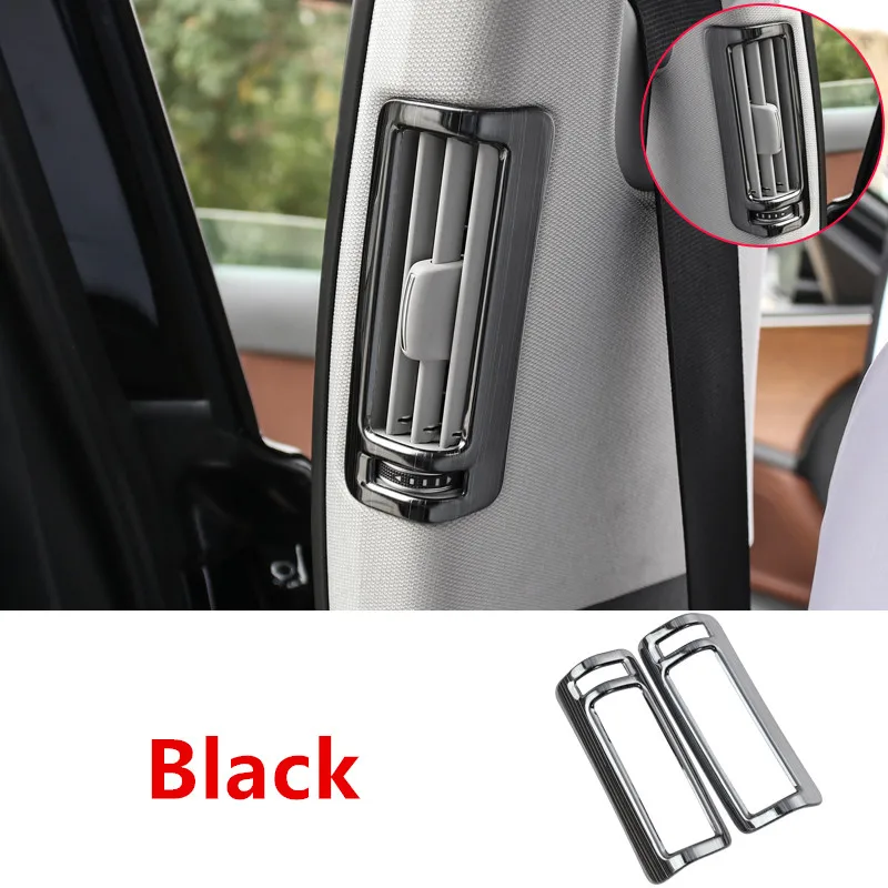 B pillar air vents Автомобиль Стайлинг двери панели декоративные крышки отделка для Audi A6 C7 2012-18 салон, Торпедо переключения передач рамочные полосы вентиляционные отверстия наклейки - Название цвета: B pillar air vents