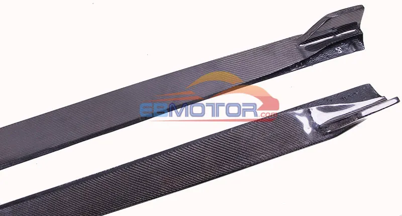 

Real Carbon Fiber Side Skirts Extension Lip Aprons 1pair for Ford Mustang Coupe 2 Door 2015-2017 V6 V8 Non-Shelby GT350 F027