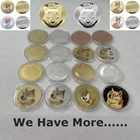 Больше, высокое качество, красивые, позолоченные, Dogecoin To The Moon, Сиба-шиб, жетон, сувенир в виде собаки, коллекционные подарки