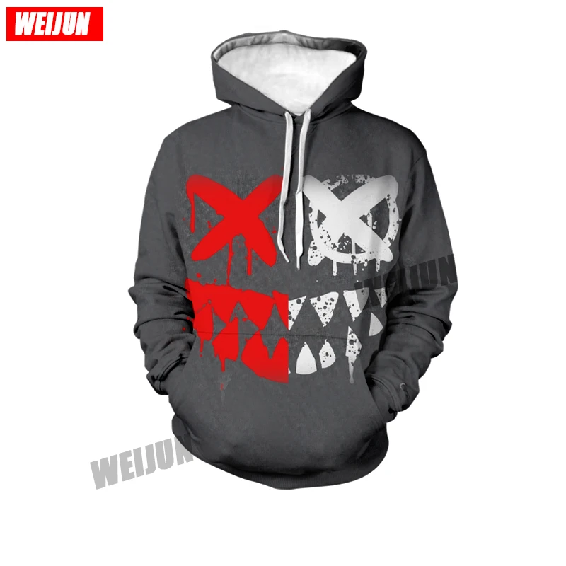 

Autumn and winter XXOO pattern 3d printed hoodie street fashion men's casual sports sweater men's oversized pullover