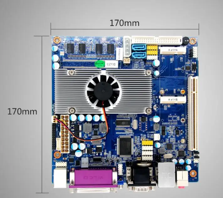 Новая встроенная Промышленная материнская плата Mini-itx для Atom N450 CPU mini itx с 2 Гб ОЗУ