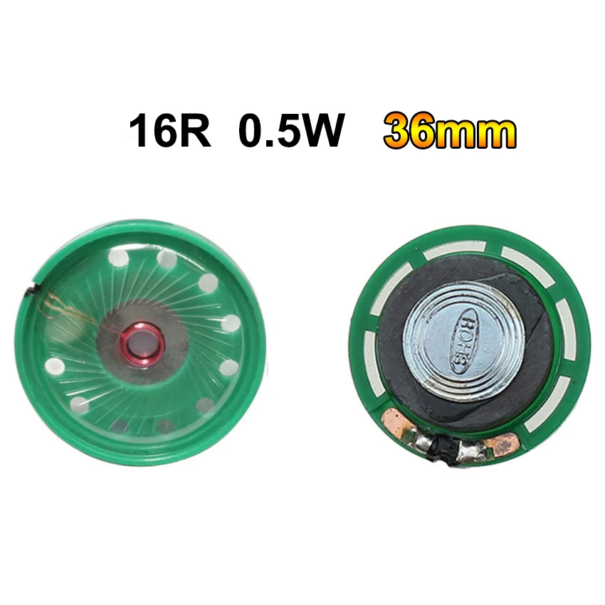 Cltgxdd 2PCS New Ultra-thin Speaker Doorbell Horn Toy-car horn 16 ohms 0.5W 0.25W 16R 21 23 27 29 36 40 mm Diameter | Обустройство
