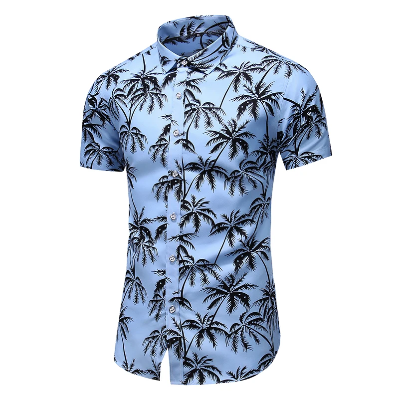 

Fashion 9 Style Design Short Sleeve Casual Shirt Men's Print Beach Blouse 2021 Summer Clothing Plus Asian Size M-XXXL 4XL 5XL