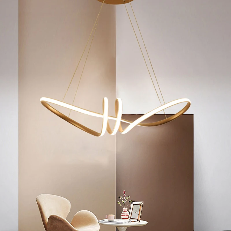 

Gashion Gold frame Hanging Lamp Modern LED Pendant Lights For Living Room Bedroom Dining Room LED Pendant Lamp Home Fixture