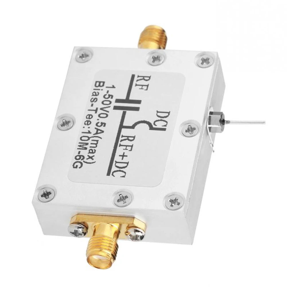 

Bias Tee RF 10MHz-6GHz Broadband for Radio Frequency Microwave Coaxial Bias Optical Fiber Communication Low Noise Amplifier