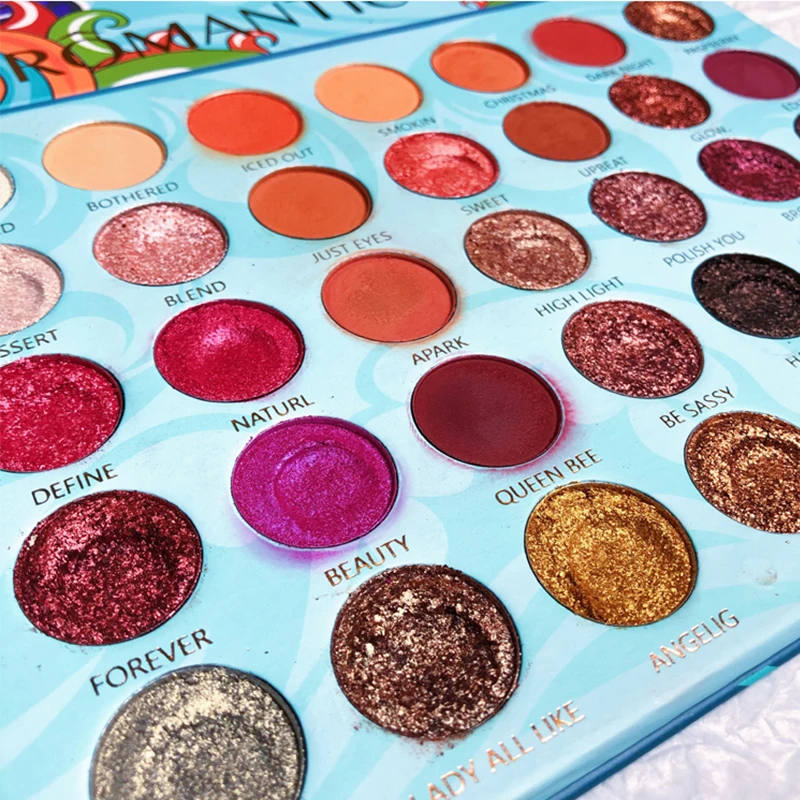 Creamy Eyeshadow Palette 35 Colors Pressed Pigment Eye Shadow Palette Easy To Wear Glitter Shadows Eye Makeup Palette focallur