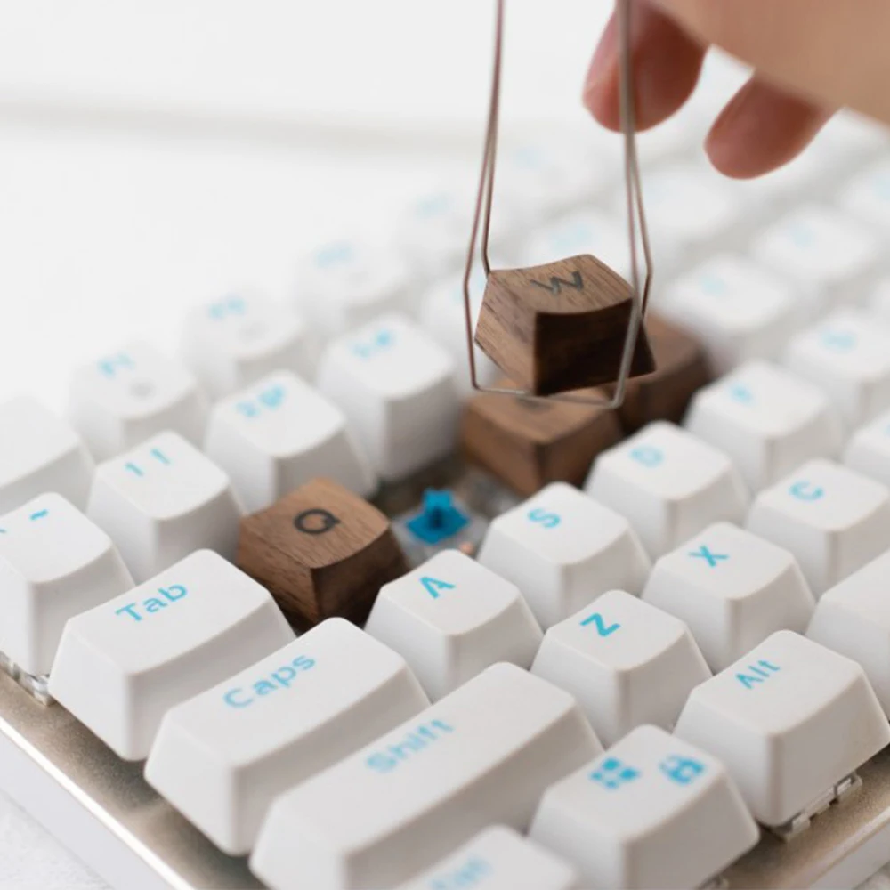 Колпачки для ключей из массива черного ореха с подсветкой механической