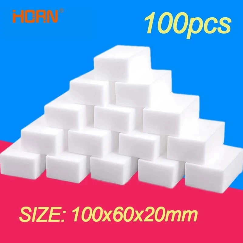 

100Pcs/set Magic Sponge Cleaning Brush Cleaner fKitchen Bathroom Accessories Cleaning Nano Sponges Stains Grease Cleaner Tools