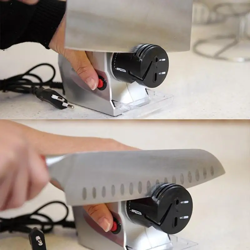 Electric Knife Sharpener Speedy Automatic Self-abrasive Diamond Ceramic Stainless Steel Sharpening Tool EU Plug Random Color | Дом и сад