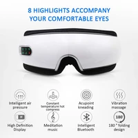 bluetooth eye massager air pressures eye care device wrinkle fatigue relieve eye vibration massage hot compress therapy glasses