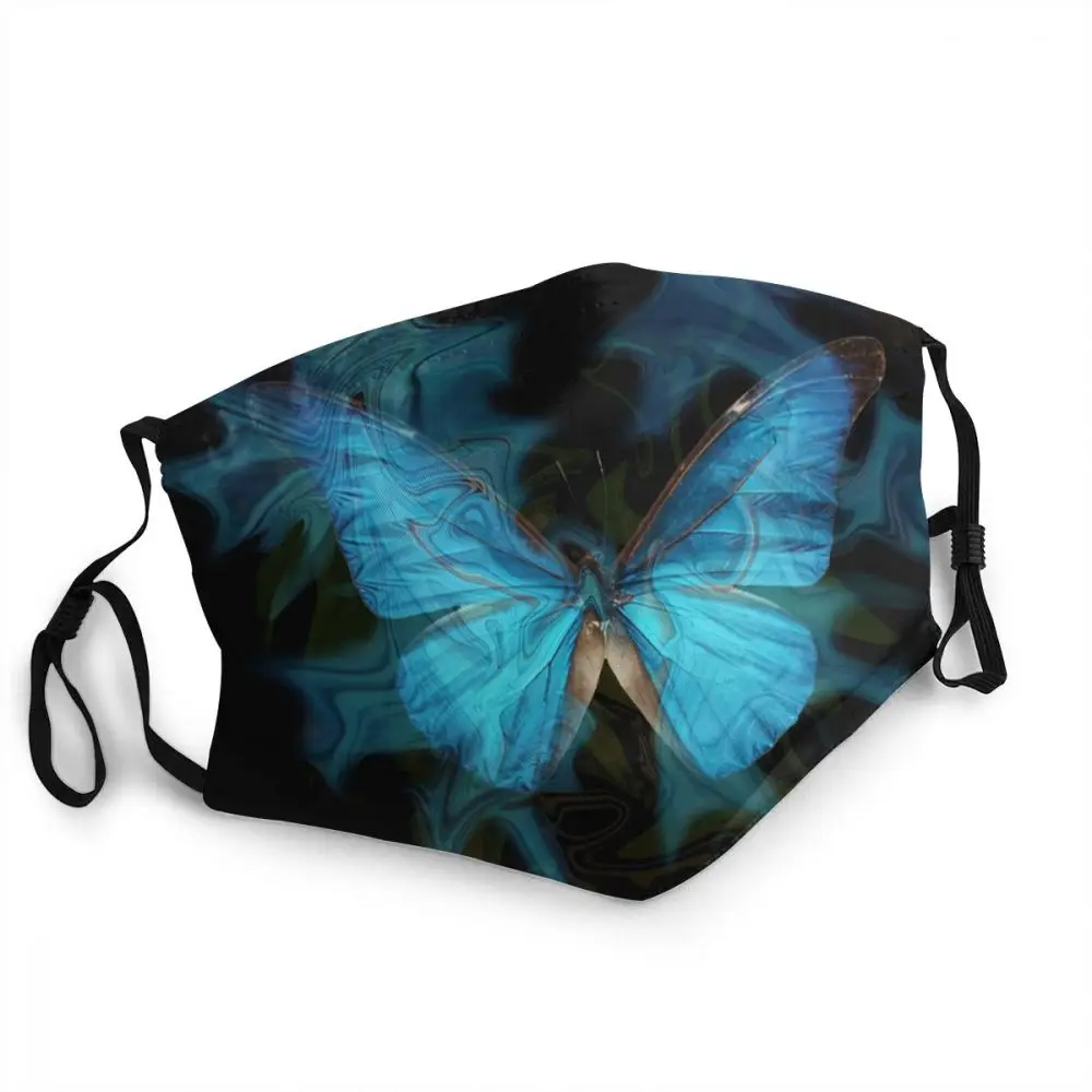 

Butterfly Blue Reusable Adult Face Mask Anti Dust Mask Protection Cover Respirator Mouth-Muffle