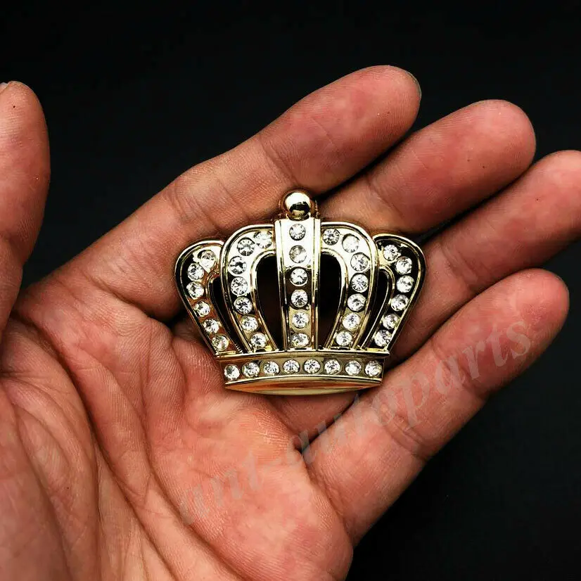 

3D Metal Crystal Crown Rhinestone Princess Car Emblem Badge Motorcycle Sticker